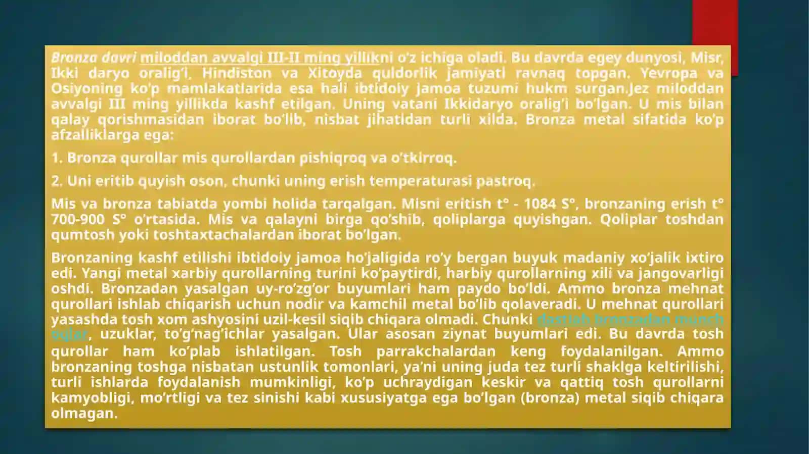 So‘nggi bronza davri Yodgorliklari 4