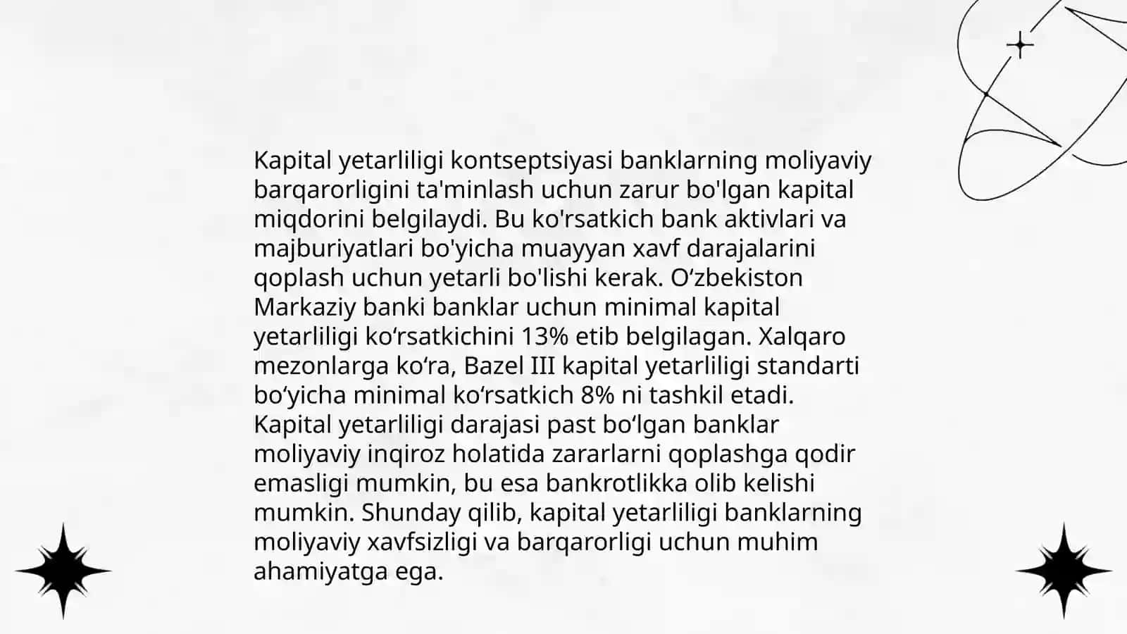 Bank kapitalining yetarliligi va dinamikasi tahlili 4