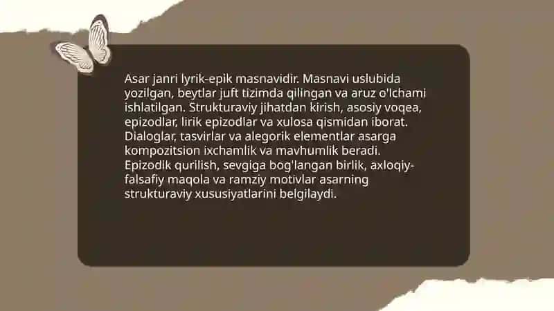 Alisher Navoiyning "Farhod va shirin"asari tahlili 4