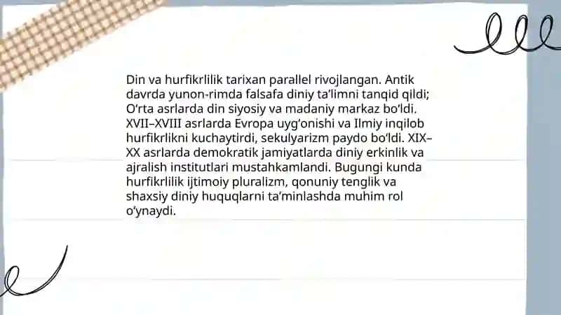 Din va hurfikrlilik 4