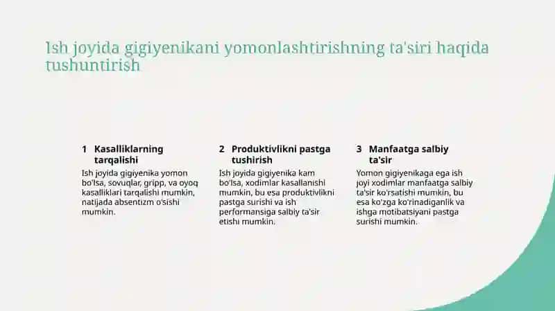 Ish joyida uchraydigan zararli ta'sirlar va gigiyenik bahosiga kirish 4