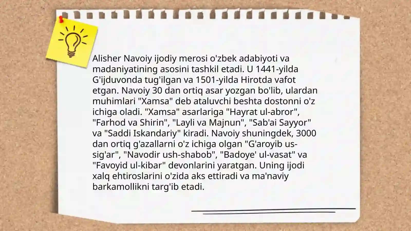 Alisher Navoiy hayoti 4