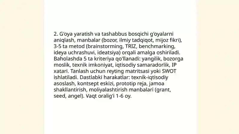 Innovatsion jarayonning bosqichlari va texnologik sikl nazaryalari 4