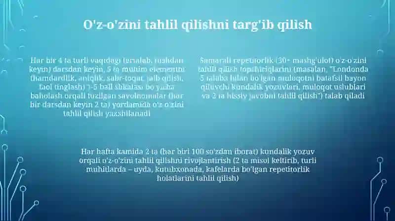 Tyutorlik faoliyatida refleksiv sessiyalar va faol tinglash texnologiyasi 4