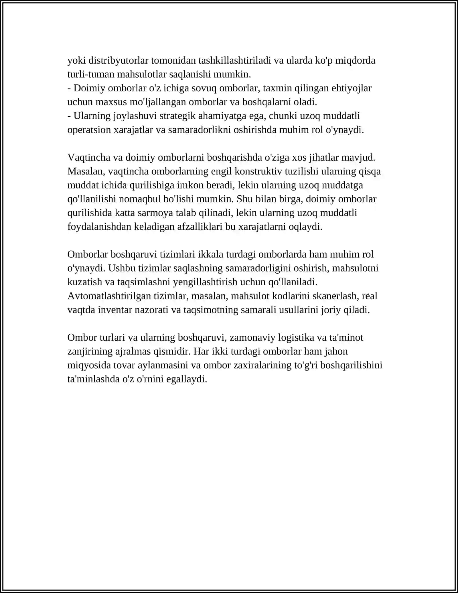 VAQTINCHALIK VA DOIMIY OMBORLAR TURLARI 4