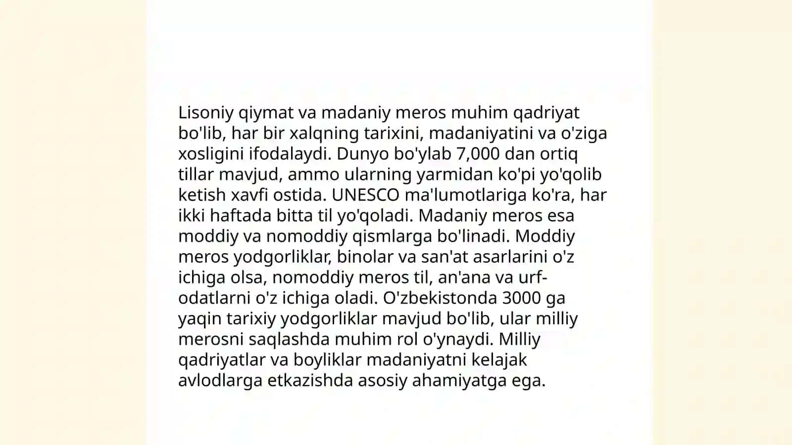 Lisoniy qiymat tushunchasi, lisoniy qiymatning konseptual va moddiy tomonlari 4