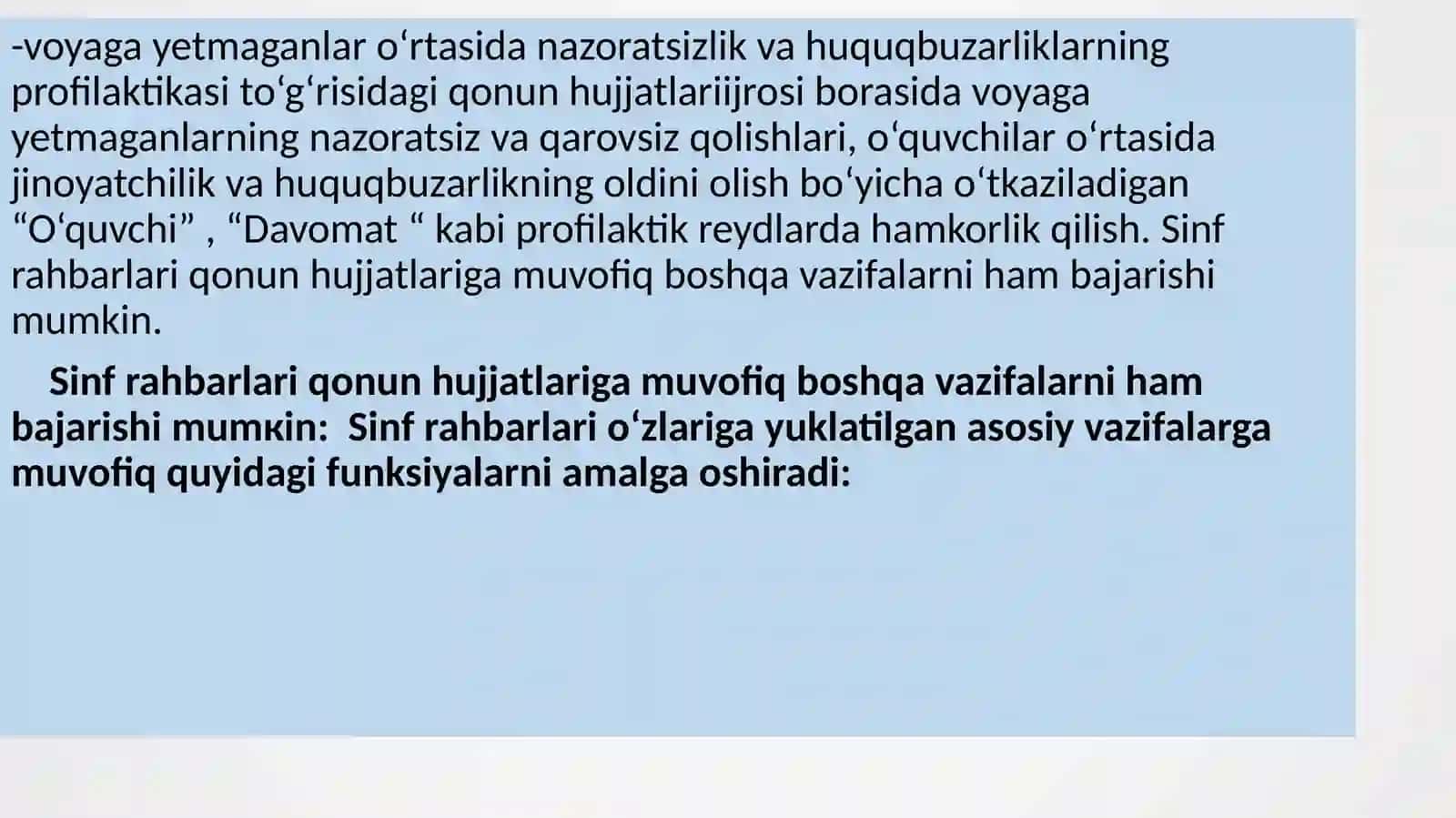 Boshlang’ich ta’limda sinf rahbari faoliyati maqsad va vazifalari 4