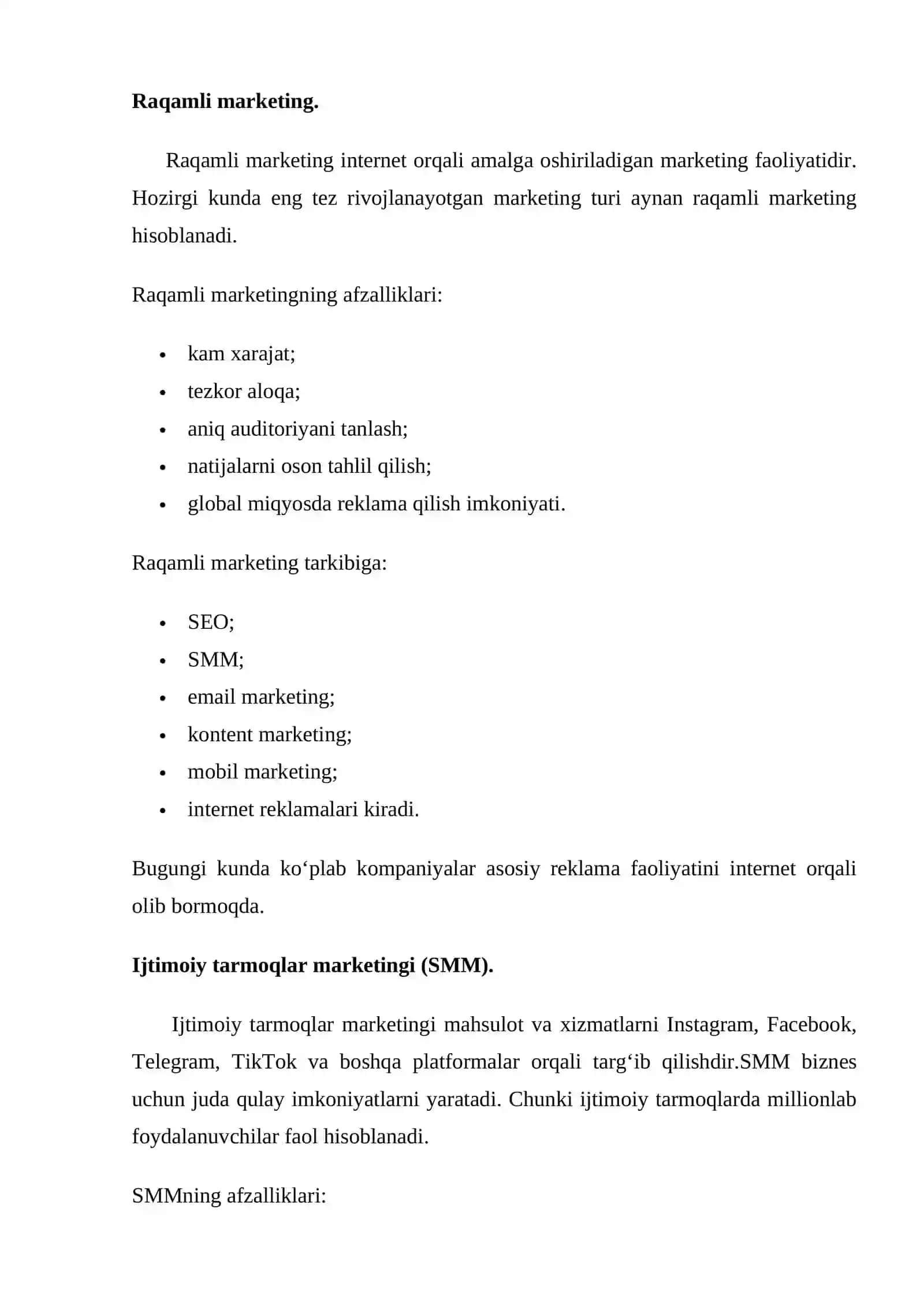 Marketing va uning zamonaviy biznesdagi o‘rni 4