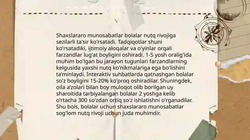 Nutqida nuqsoni bo'lgan bolalar shaxslararo munosabatlari diagnostikasi 4