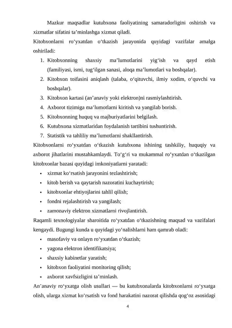 Kitobxonlarni roʻyxatdan oʻtkazishning zamonaviy tizimlari 4