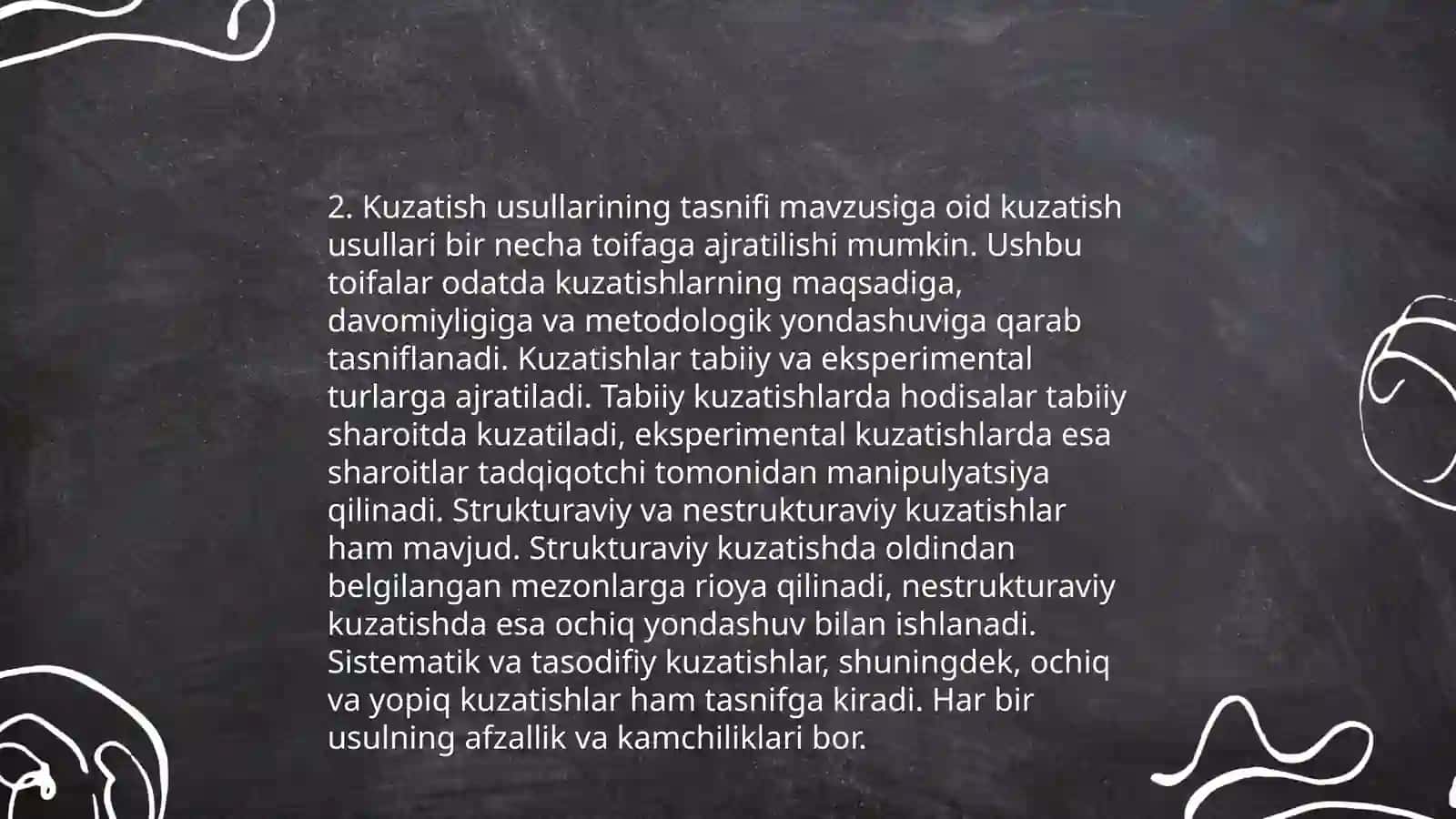 Statistik kuzatishni taahkil etishning o'ziga xos xususiyatlari 4
