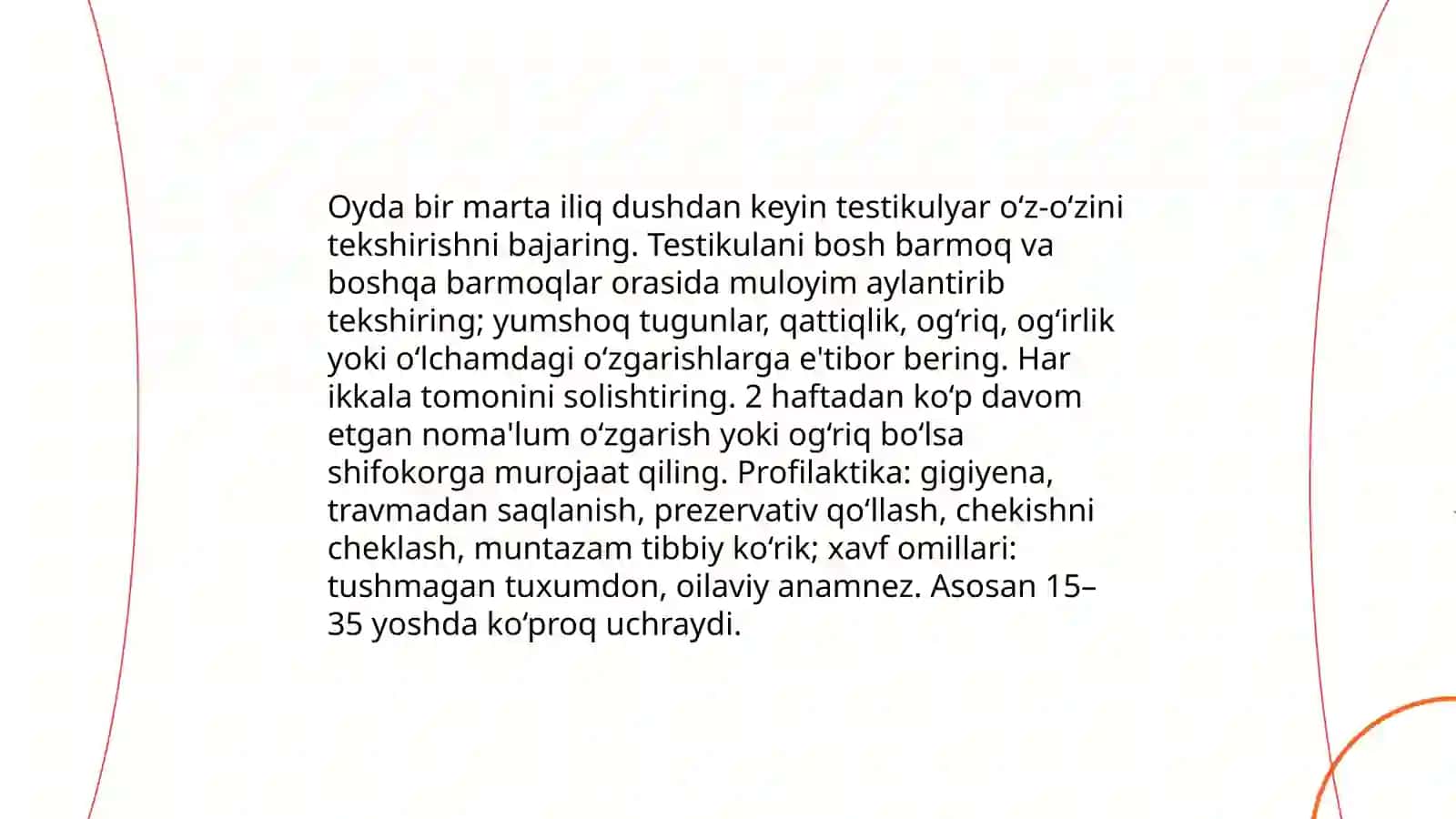 Erkaklar reproduktiv tizimi kasalliklari profilaktikasi va gigiyenasi 4
