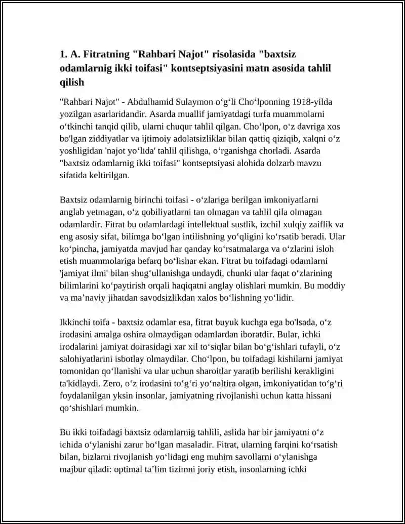 A FITRATNING “RAHBARI NAJOT” RISOLASIDAGI “BAXTSIZ ODAMLAMING IKKI TOIFASI”GA OID 4