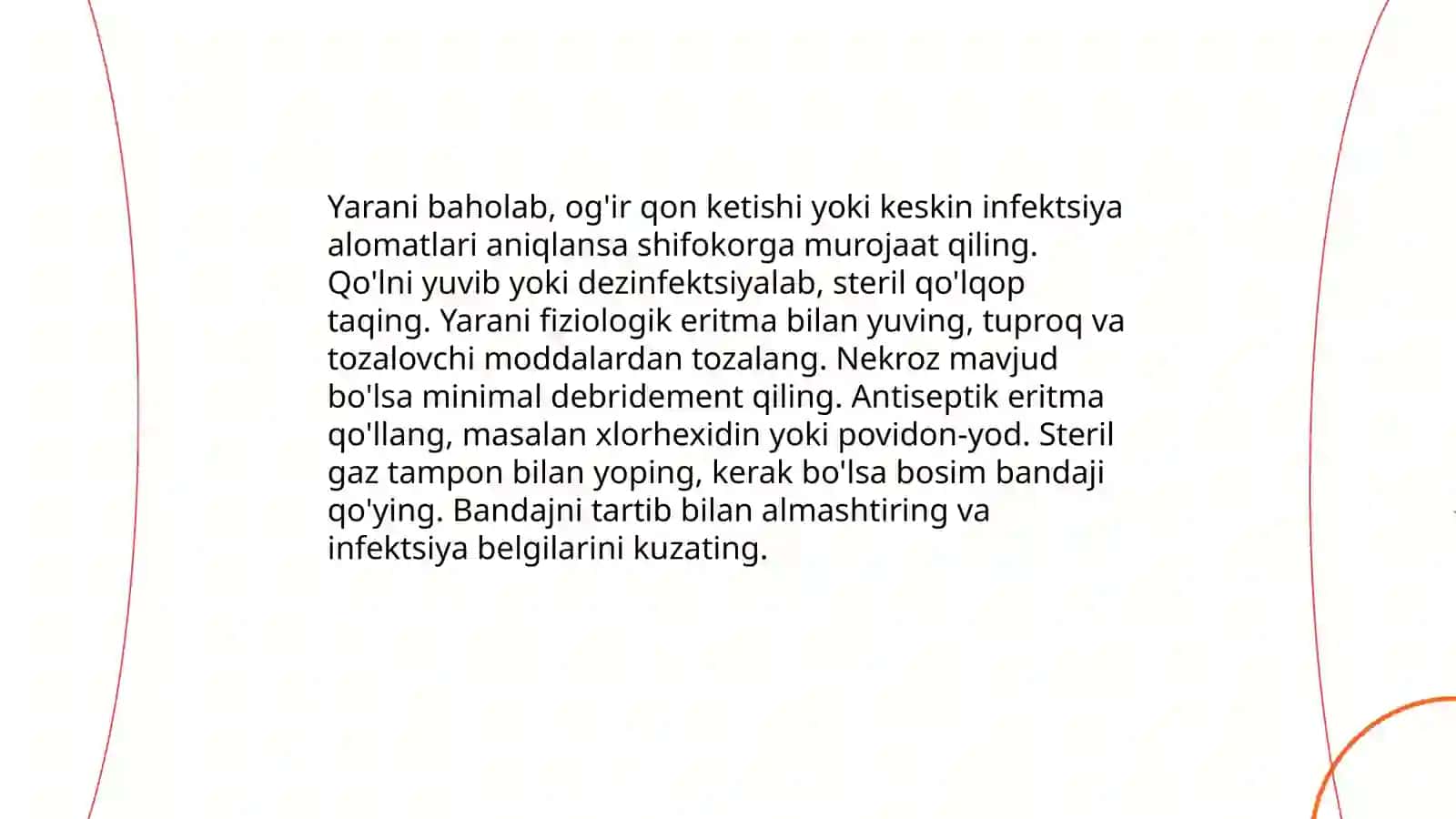 Shikastlangan bemorlarni parvarish qilish asoslari 4