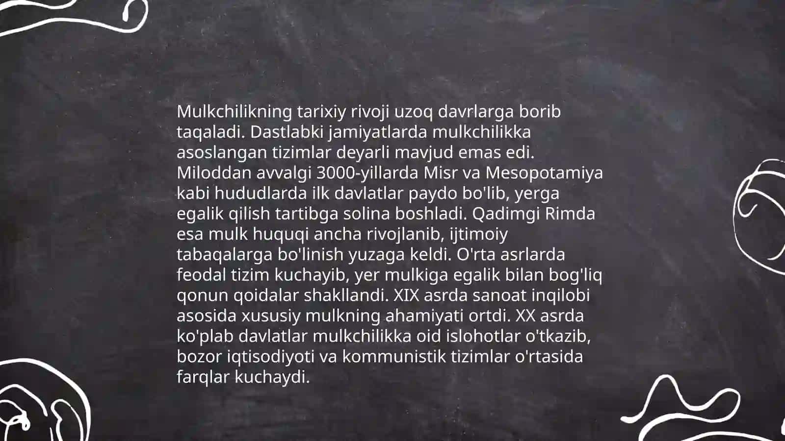 Mulk tushunchasi va Mulkchilik shakllari 4