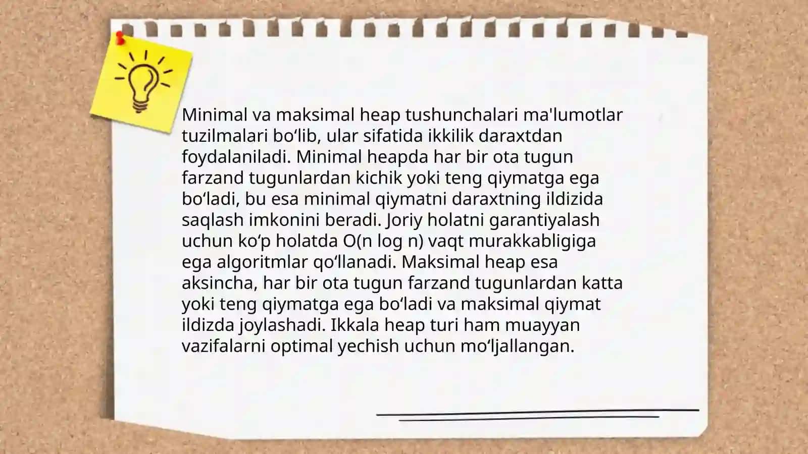 Heap sort aaralash algoritmi 4