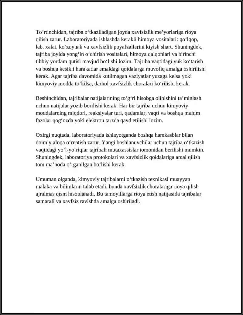 Kimyoviy tajribalar 4