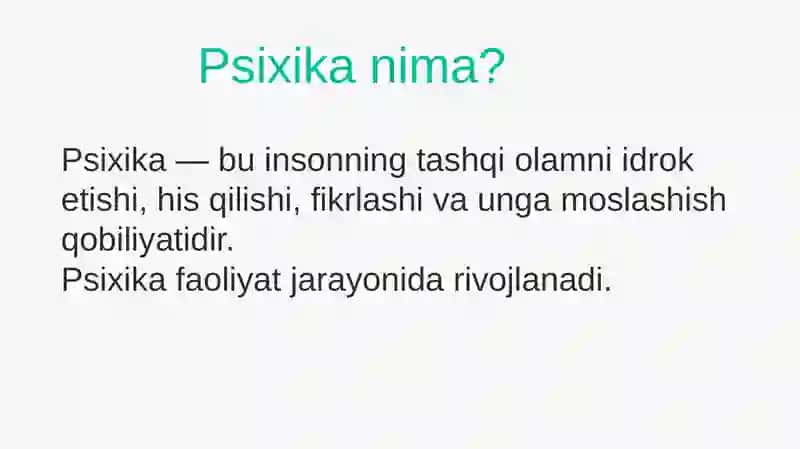 Inson psixikasining ortagenezda rivojlanishi 4