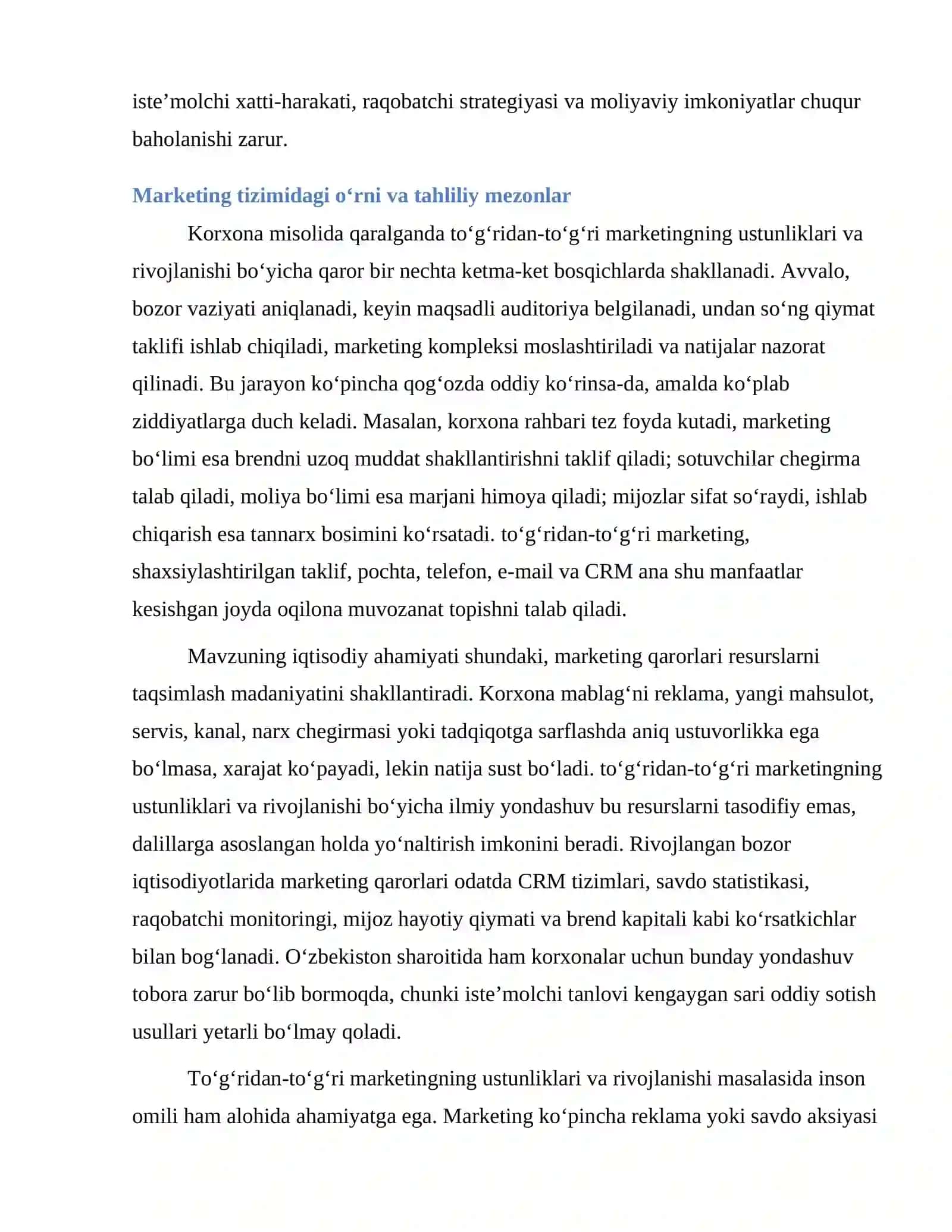To‘g‘ridan-to‘g‘ri marketingning ustunliklari va rivojlanishi 4