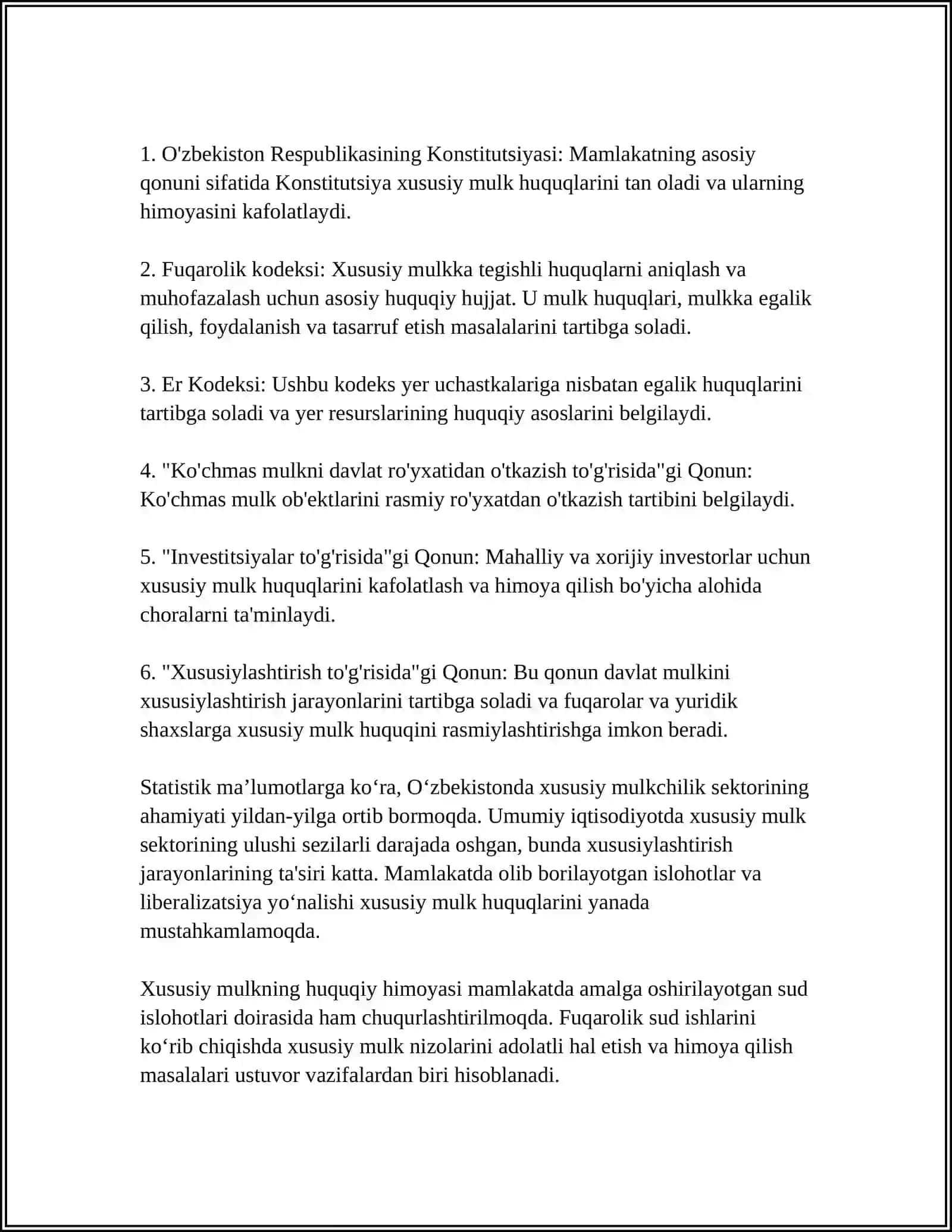XUSUSIY MULKNING VUJUDGA KELISHI VA BEKOR BO‘LISHI 4
