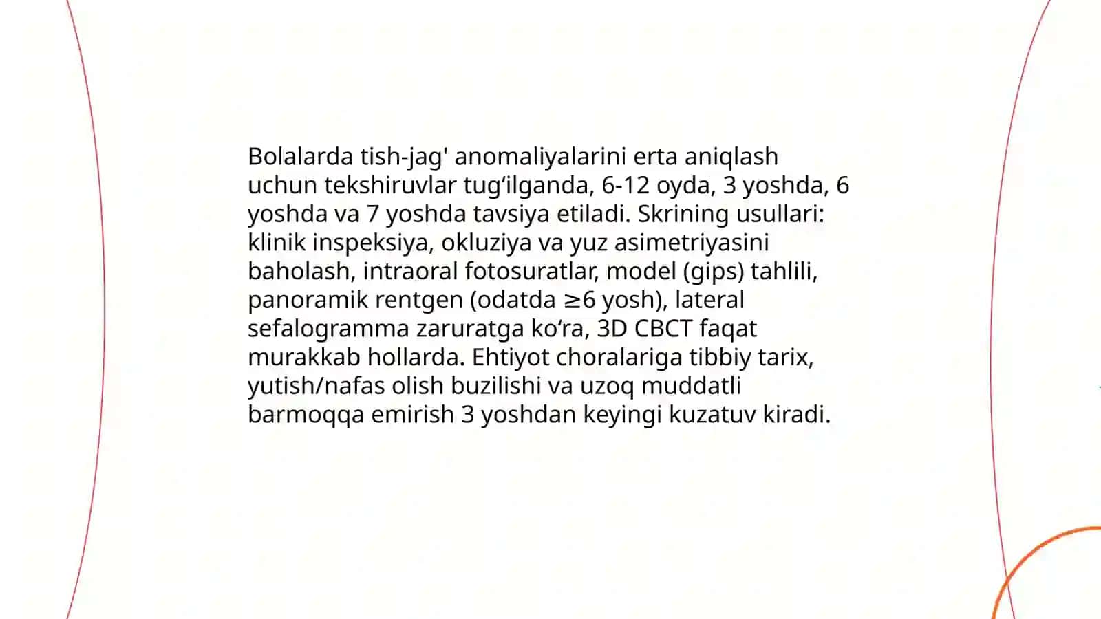 Tish jag'-systematic anomalies va deformatsiyasi profilaktikasi 4