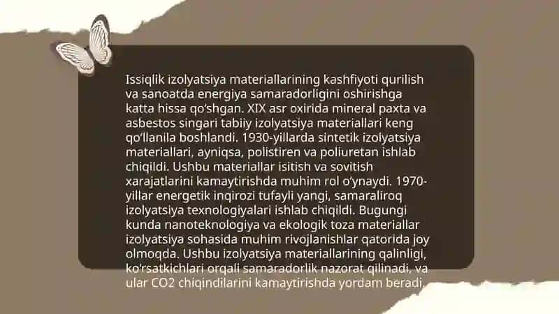 Pardozlash va issiqlik izolyatsiya materiallari 4