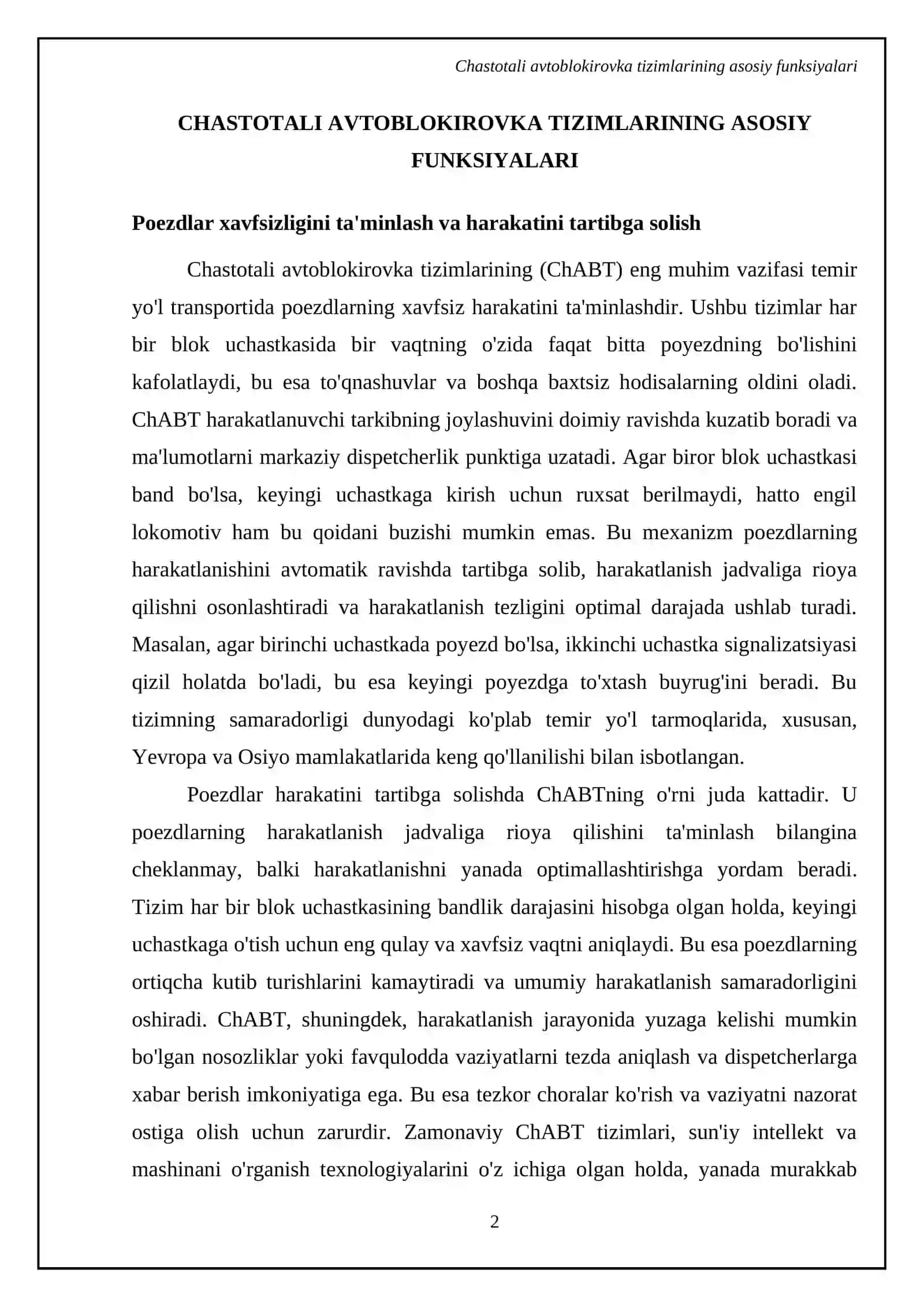 Avtoblokirovkaning chastotali tizimlari.Vazifasi va ishlash prinsipi temir yo'lda 4
