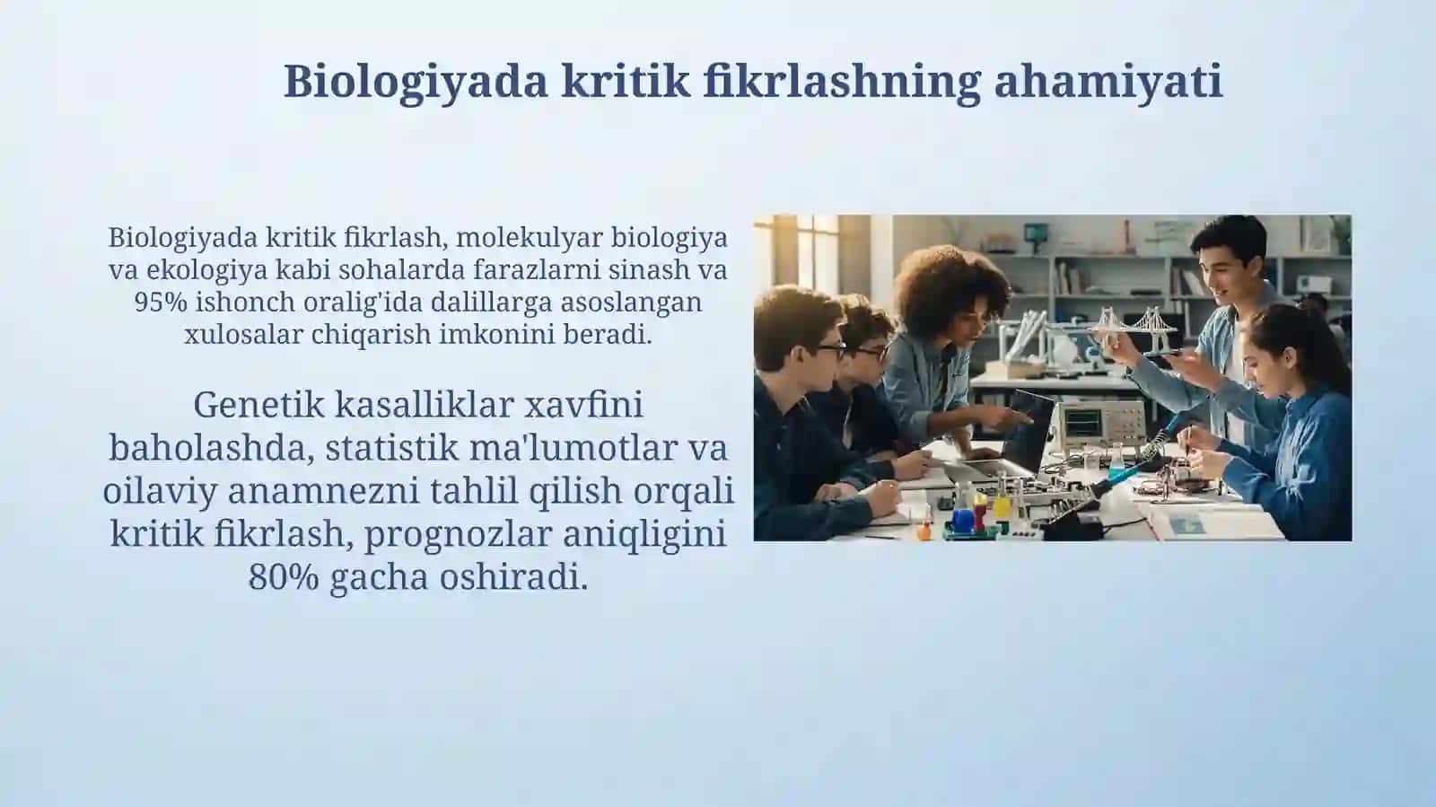 Bioligiya darslarida o'quvchilarda tanqidli va tizimli fikrlashni rivojlantirish 4
