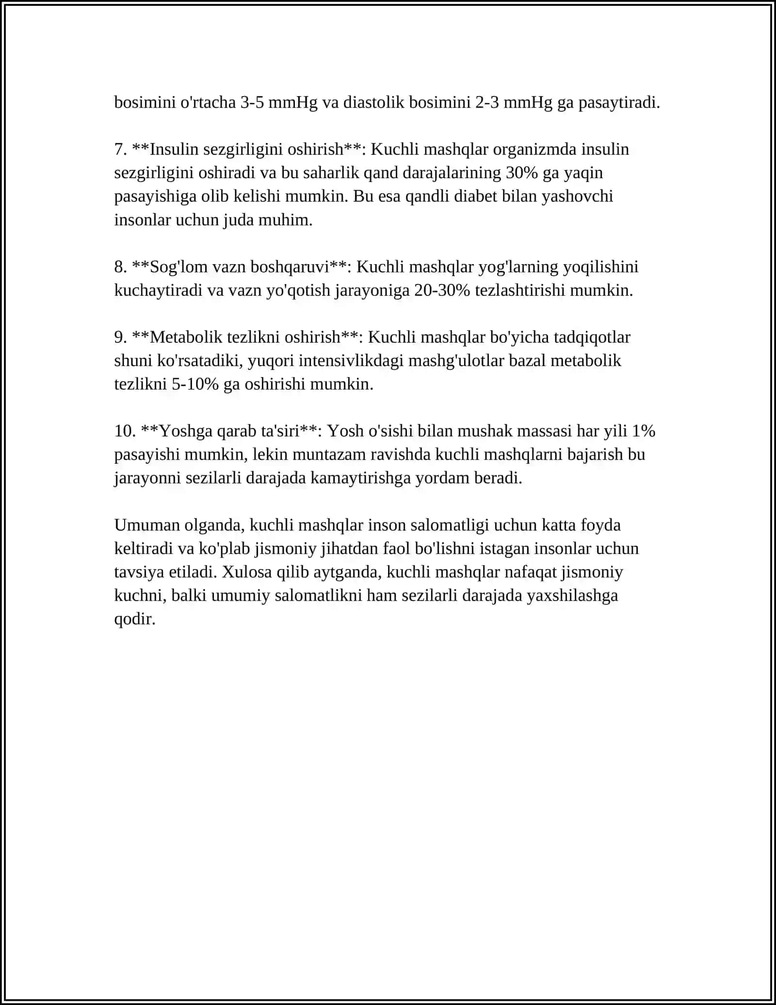 MUSTAQIL ISH Mavzu: KUCH, CHIDAMLILIK,TEZLIK, EPCHILLIK VA EGILUVCHANLIK SIFATLARINI RIVOJLANTIRISHDA QO'LLANILADIGAN USULLAR 4
