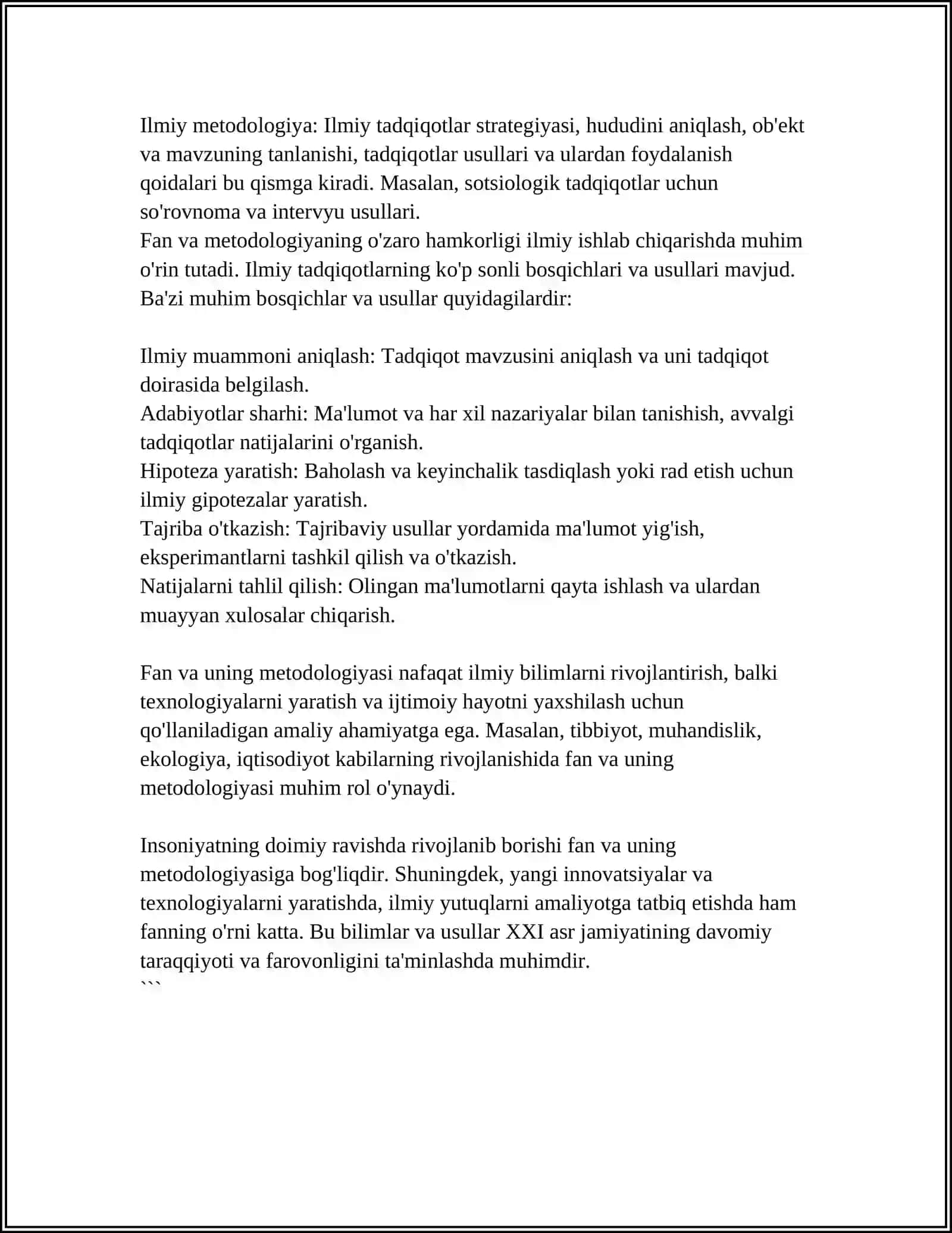 Fanning mazmuni va metodologiyasi 4