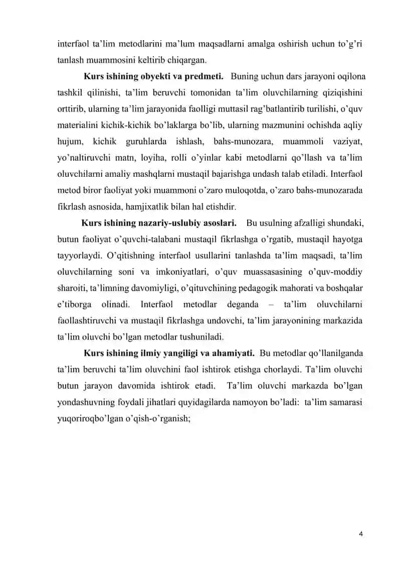 UMUMTA’LIM MAKTABLARINING 9-SINF JAHON TARIXI FANI DARSLARIDA KICHIK GURUXLARDA ISHLASHGA XOS INTERFAOL USULLAR 4