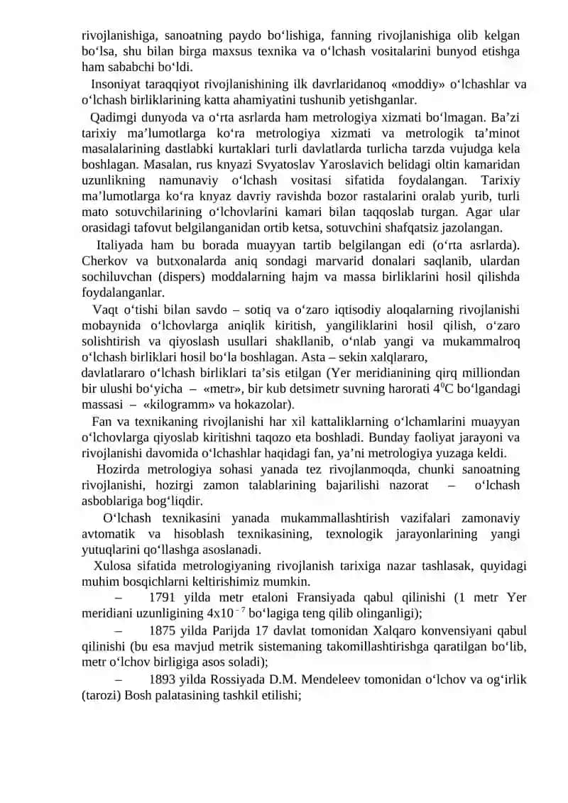 Metrologiyaga oid asosiy tushunchalar va qoidalar 4