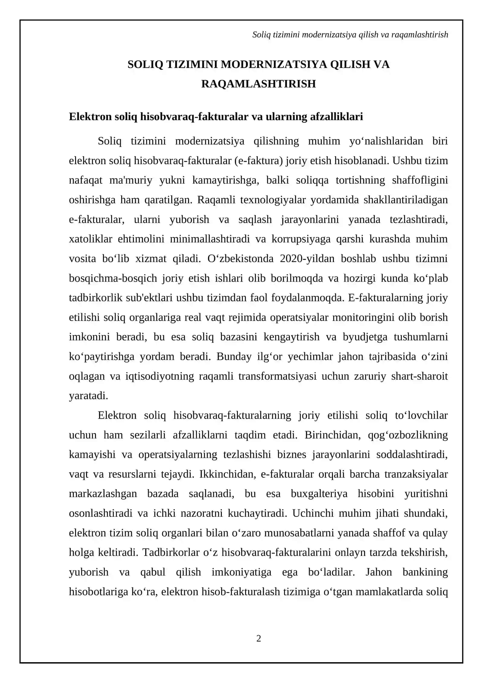 Soliq iqtisodiyotining ustuvor yo‘nalishlari 4