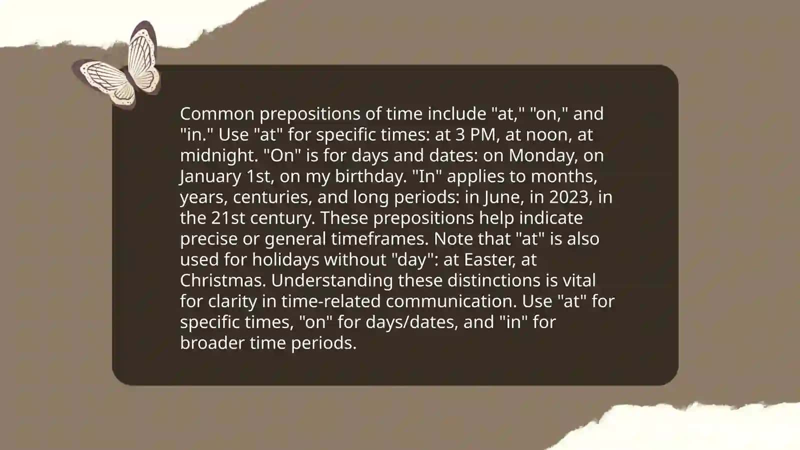 Prepositions of Time 4