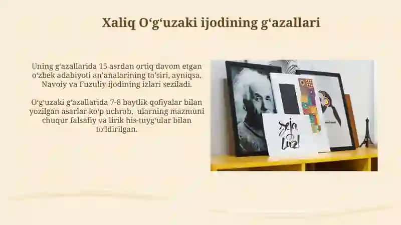 Xaliq Oʻgʻuzaki ijodining asarlar 4