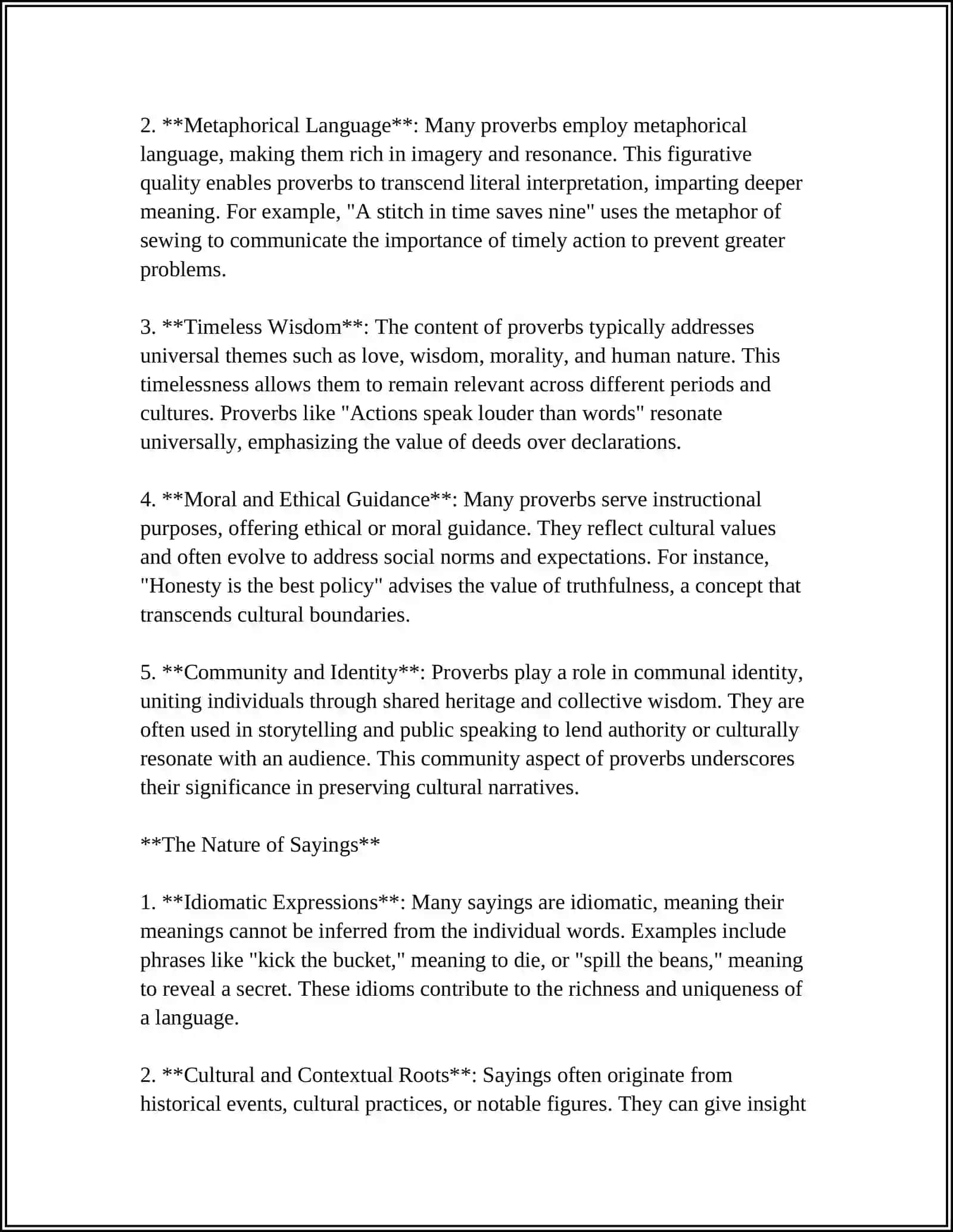 THE STYLISTIC FUNCTIONS OF PROVERBS AND SAYINGS 4