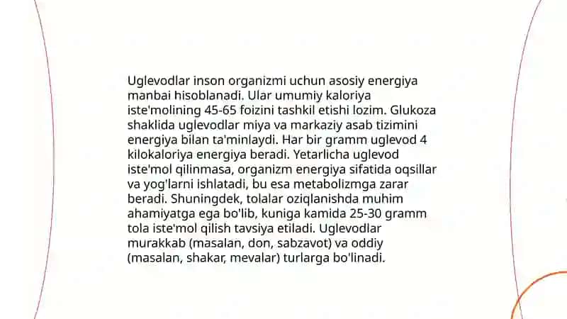 To’g’ri ovqatlanish ratsionini tashkil qilamiz 4