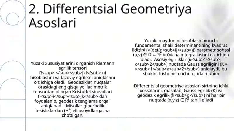 Sterjen kondalang kesim yuzasining geometrik xarakteristikalarini tadqiqot qilish 4