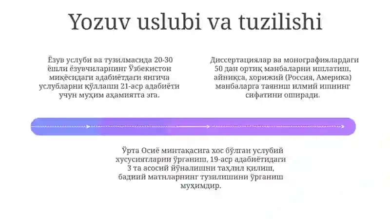 Kurs ishi, bitiruv malakaviy ishlar magistirlik va doktorlik dissertasiyalari, o’quv qo’llanma 4