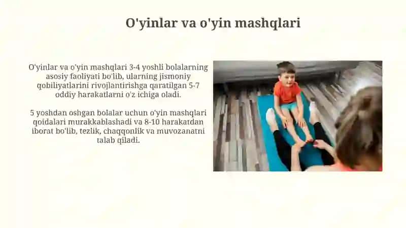 Maktabgacha yoshdagi bolalarni jismoniy tarbiyalash vositalari 4