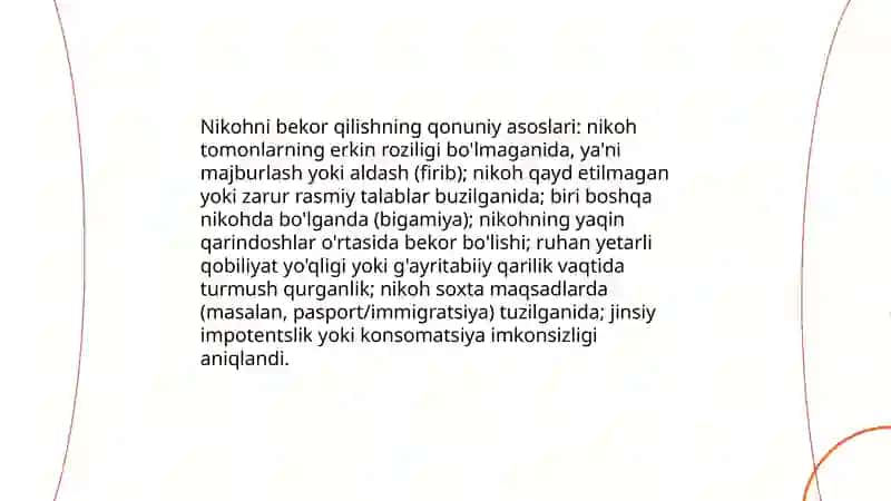 Nikohning tugatilishi 4