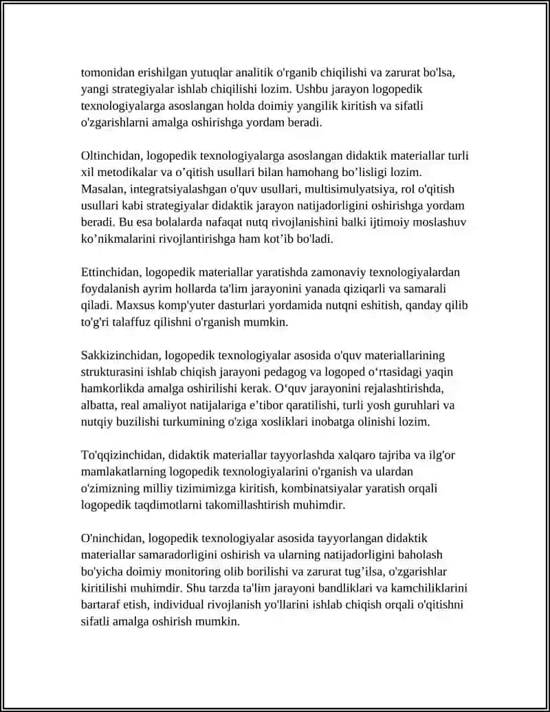 LOGOPEDIK TEXNOLOGIYALAR QOLLASHDA DIDAKTIK MATERIALLAR TAYYORLASH 4