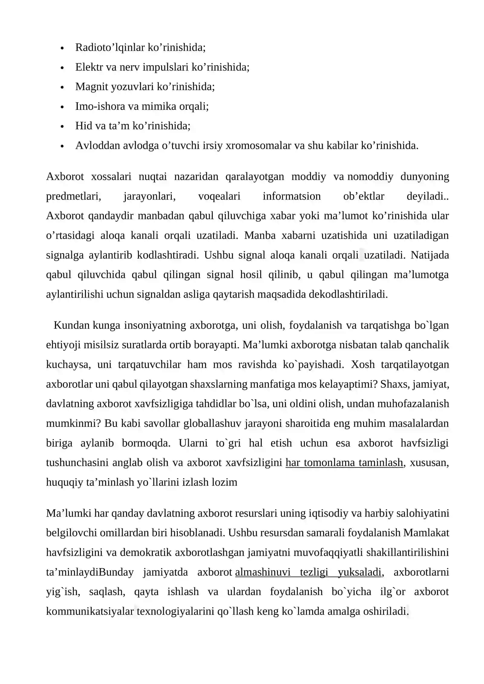 Axborotni saqlash, ishlov berish va himoyalashning zamonaviy texnologiyalari 4