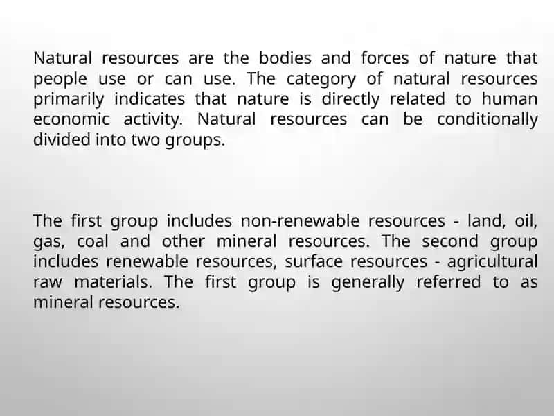 Natural Resource Potential of Regions and Their Role in Regional Development 4