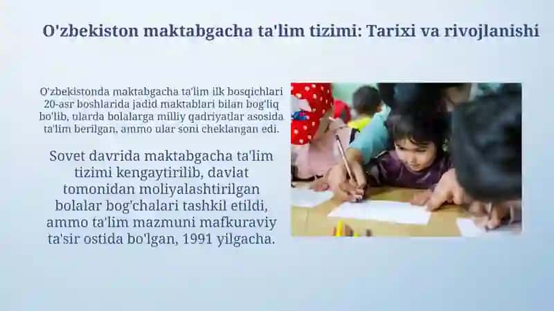 Koreya va O'zbekistonda maktabgacha ta'lim: Qiyosiy tahlil 4