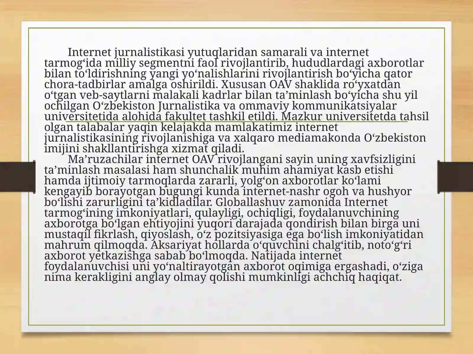 Internet jurnalistikasida kasbetika sima 4