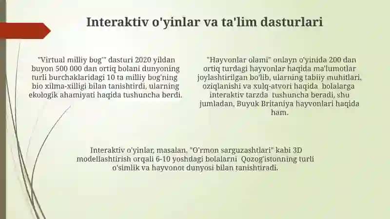 Bolalarni tabiat bilan tanishtirish texnologiyasining istiqbollari 4