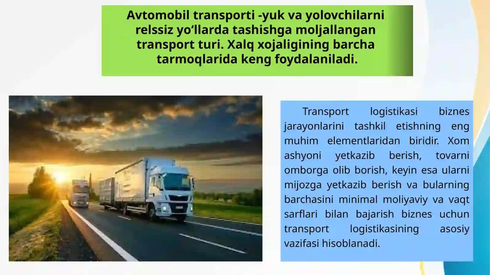 Shahar yo’lovchi transportida logistika texnologiyalari 4