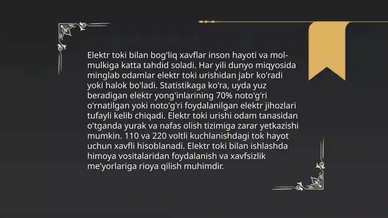 Elektr xavfsizligi tushunchasi 4
