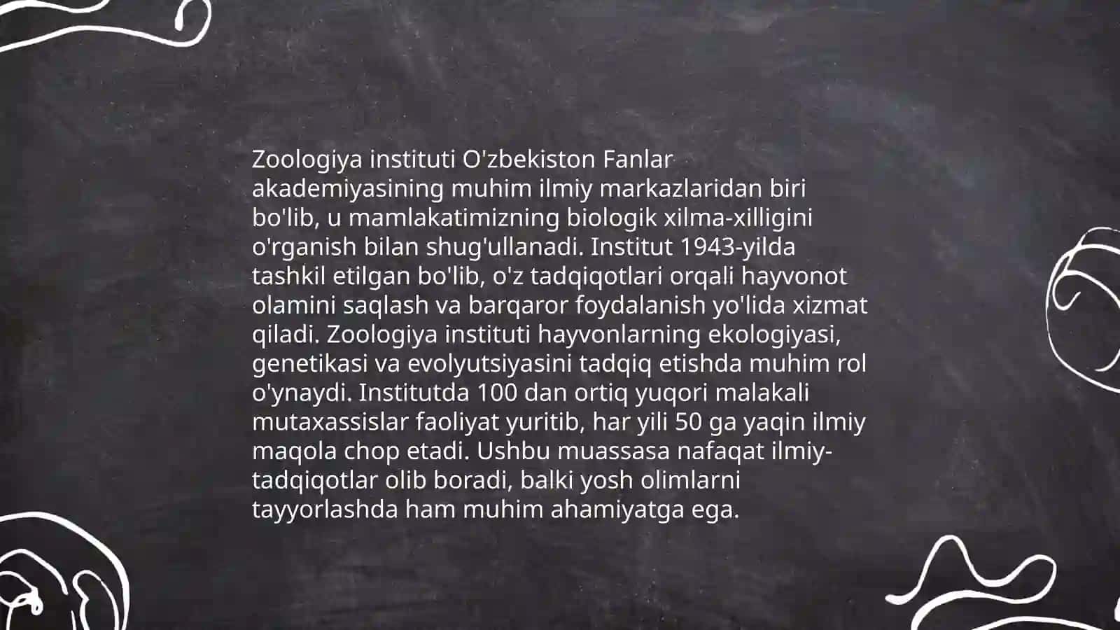 Oʻzbekistonda zoologik tadqiqotlarning rivojlanishi 4